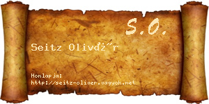 Seitz Olivér névjegykártya